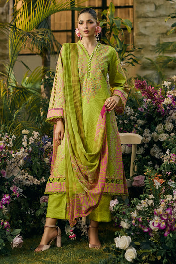 3-PC Unstitched Printed Lawn