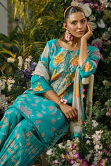 3-PC Unstitched Printed Lawn