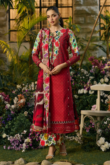 3-PC Unstitched Printed Lawn