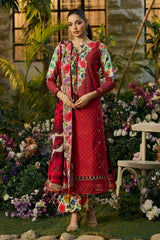 3-PC Unstitched Printed Lawn