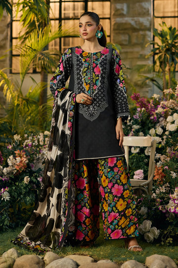 3-PC Unstitched Printed Lawn