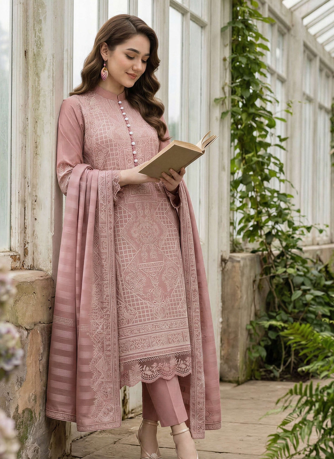 3 Piece Embroidery Lawn Collection Unstitched New Arrival