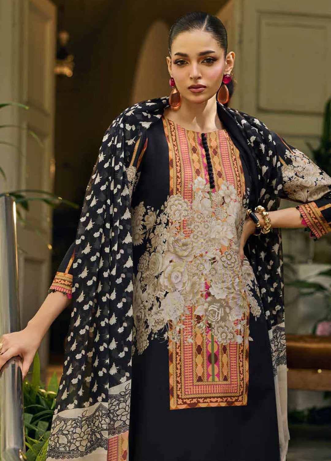 Unstitched Printed Lawn 3 Piece Suit Summer Collection
