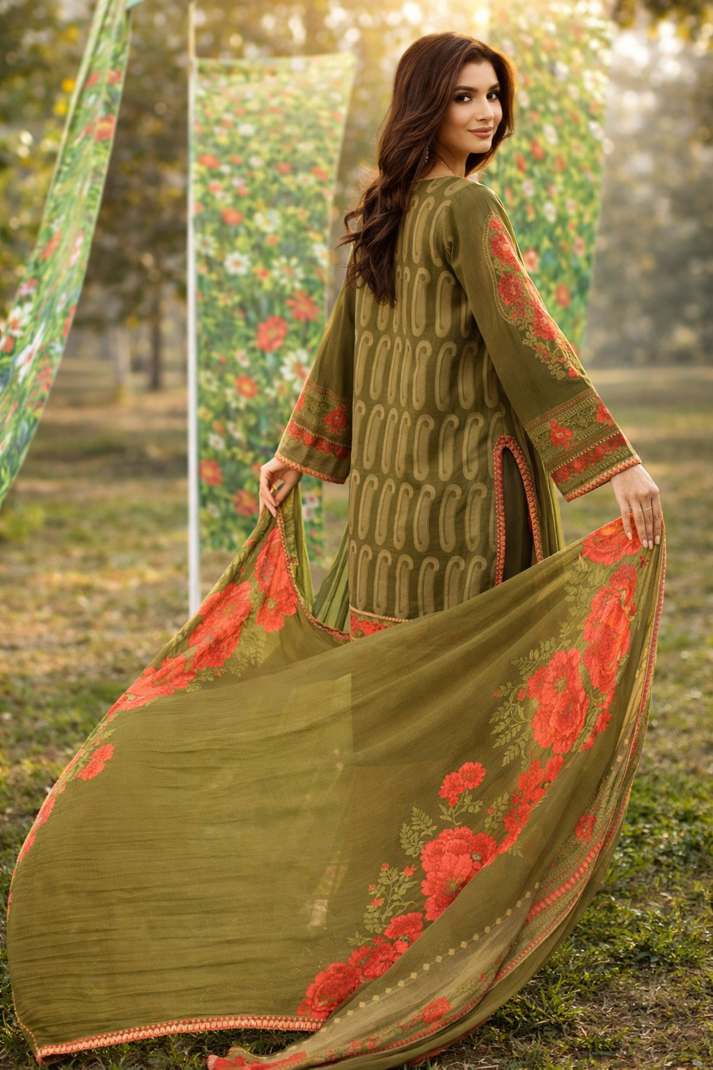 3-PC UNSTITCHED EMBROIDERED